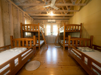 Dormitory rooms can accommodate maximum of eight people each. Cozy for a single, group or family trip. Students discount available for dormitory rooms. A large group can reserve a whole space.